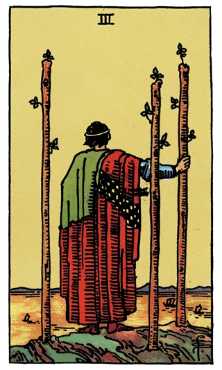 3 of Wands — Rider-Waite-Smith (RWS) tarot card