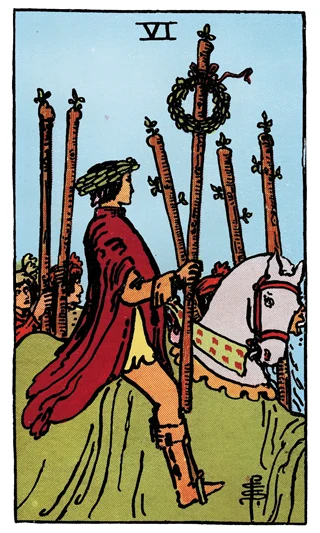 6 of Wands — Rider-Waite-Smith (RWS) tarot card