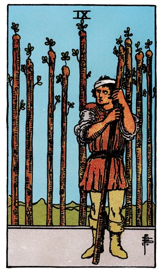 9 of Wands — Rider-Waite-Smith (RWS) tarot card