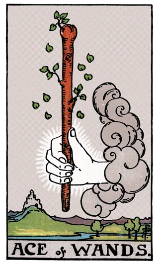 Ace of Wands — Rider-Waite-Smith (RWS) tarot card