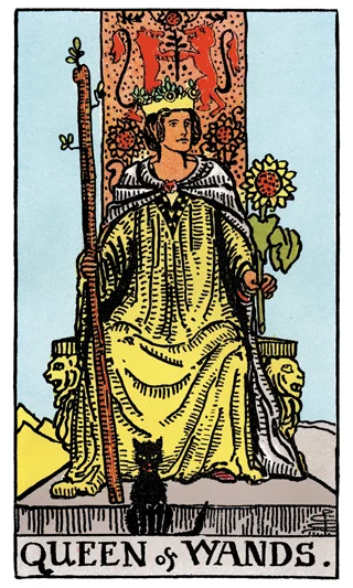 Queen of Wands — Rider-Waite-Smith (RWS) tarot card