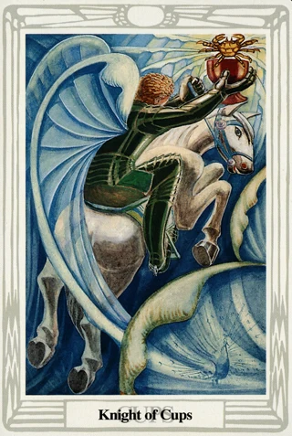 Knight of Cups — Thoth Tarot tarot card