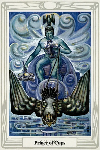 Prince of Cups — Thoth Tarot tarot card