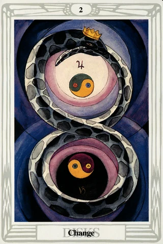 2 of Disks — Thoth Tarot tarot card