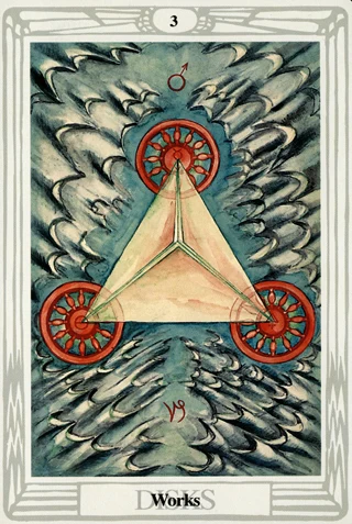 3 of Disks — Thoth Tarot tarot card