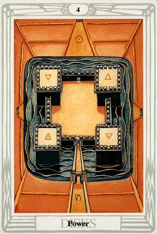 4 of Disks — Thoth Tarot tarot card