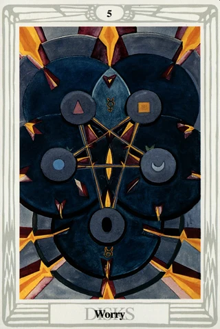 5 of Disks — Thoth Tarot tarot card