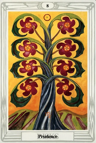 8 of Disks — Thoth Tarot tarot card