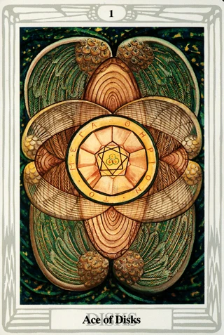 Ace of Disks — Thoth Tarot tarot card