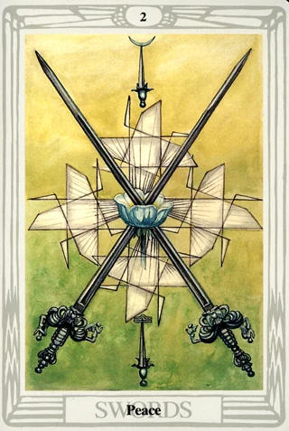 2 of Swords — Thoth Tarot tarot card