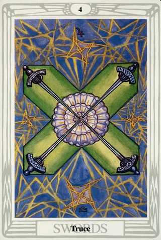 4 of Swords — Thoth Tarot tarot card
