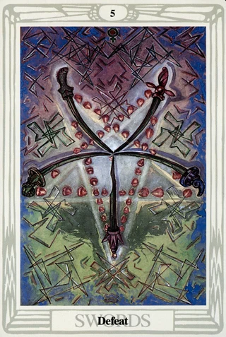 5 of Swords — Thoth Tarot tarot card