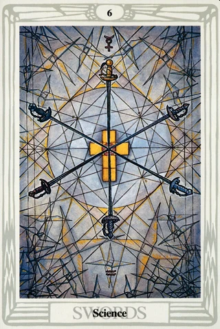 6 of Swords — Thoth Tarot tarot card
