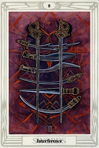 8 of Swords — Thoth Tarot tarot card