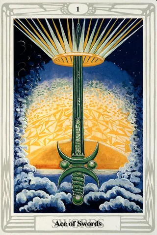 Ace of Swords — Thoth Tarot tarot card