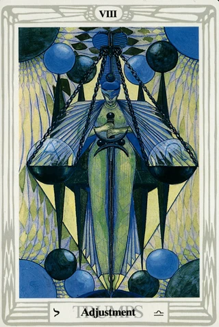 Adjustment — Thoth Tarot tarot card