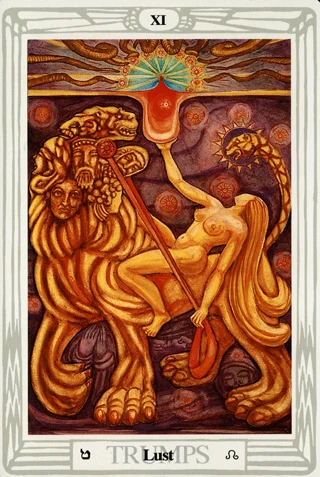 Lust — Thoth Tarot tarot card