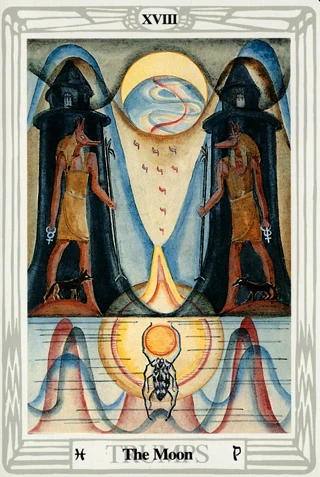 The Moon — Thoth Tarot tarot card