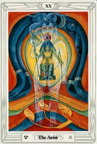The Aeon — Thoth Tarot tarot card