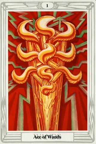 Ace of Wands — Thoth Tarot tarot card