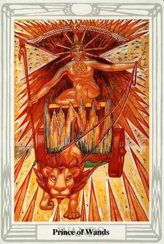 Prince of Wands — Thoth Tarot tarot card