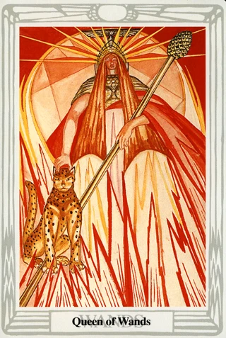 Queen of Wands — Thoth Tarot tarot card